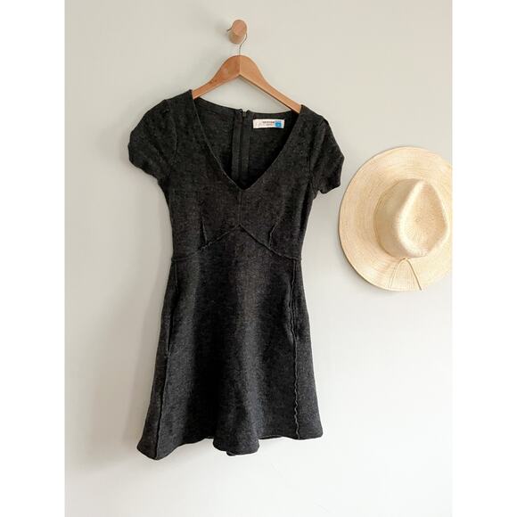 Anthropologie | Sparrow | Seamed Boiled Wool Dress | Gray | Sz s - Picture 1 of 9